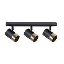 Valgusti lagi Candellux Lighting Tobi, GU10, 3 x 15 W, kuldne v./must v. / must v.