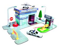 Автомобильная стоянка Maisto Fresh Metal Police Station 12513, многоцветный