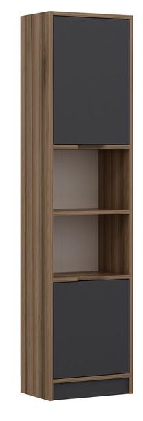 Pastatoma lentyna Kalune Design Elina 2, antracito sp./riešuto sp., 180 cm x 30 cm x 45 cm