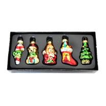 Ziemassvētku eglīšu rotaļlietu komplekts Christmas Touch EBN841462, daudzkrāsaina, stikls, 5 gab.