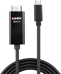 Vads Lindy HDMI, USB Type C, 2 m