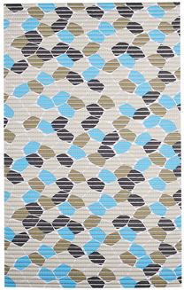 Коврик для ванной Ridder Mosaik, синий цв./коричневый цв., 80 см x 50 см