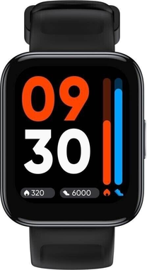 Viedais pulkstenis Realme Watch 3 Black, melns krās.