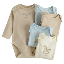 Bērnu rāpulītis ar garām piedurknēm, klasisks, zēniem/mazuļiem Cool Club Un. Deux. Trois. CUB2700776-00, zila krās./brūna krās./bēša krās., 86 cm, 5 gab.
