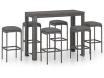 Āra mēbeļu komplekts VLX Garden Bar Set, pelēks krās., 6 sēdvietas