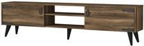TV galds Kalune Design Anthes 2, melns krās./valriekstu krās., 180 cm x 29.5 cm x 49 cm