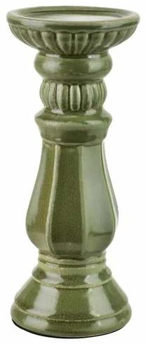 Žvakidė Mondex Yarine, keramika, Ø 10 cm, 25.5 cm, žalia sp.