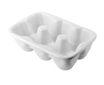 Serviravimo lėkštė, kiaušiniams Mondex Basic, 16.8 cm x 11.5 cm x 5 cm, balta sp., porcelianas