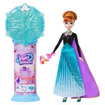 Кукла с аксессуарами Mattel Disney Frozen Jewel Reveal Anna JJY37, 28 см, синий цв.