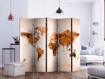 Širma Artgeist World In Brown Shades Ii, įvairių spalvų, 225 cm x 172 cm