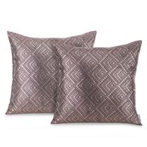 Dekoratyvinės pagalvėlės užvalkalas Restilo Glamour Velvet Caspe, aukso/tamsiai pilka, 45 cm x 45 cm, 2 vnt.