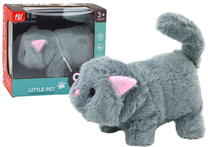 Игрушечное животное кошка Lean Toys Cute Little Pet, 16 см, серый цв.