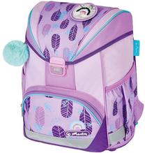 Skolas mugursoma Herlitz UltraLight Plus Rainbow Feathers, violeta krās., 36 cm x 21 cm x 28 cm