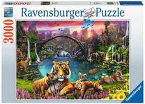 Dėlionė Ravensburger Tiger In Paradise 16719, 80 cm x 121 cm, 3000 vnt., įvairių spalvų