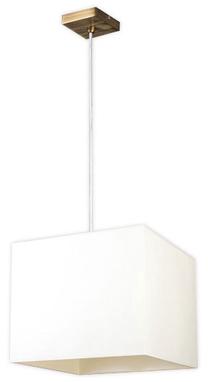 Šviestuvas kabinamas Lampex Plaza 075/1, E27, 1 x 60 W, balta sp. / aukso sp.