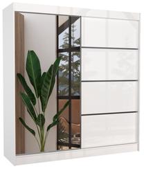 Spinta ADRK Gilton 200, balta sp., 61 cm x 200 cm x 215 cm, su veidrodžiu