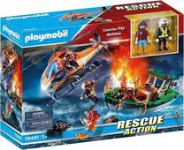 Konstruktorius Playmobil Rescue Action Coastal Fire Mission 70491, 55 vnt., įvairių spalvų
