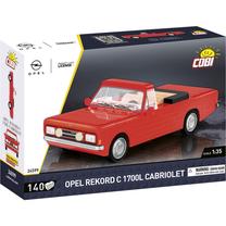 Konstruktorius, automobilis Cobi Opel Rekord C 1700 L Cabriolet 24599, 140 vnt., raudona sp.
