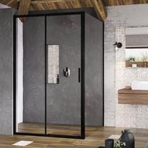 Dušo sienelė Ravak Blix Slim BLSPS-90, 90 cm x 195 cm, skaidri sp./juoda sp./grūdintas