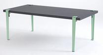 Kavos staliukas Kalune Design Fonissa, antracito sp./žalia sp., 60 cm x 120 cm x 45 cm