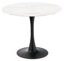 Stalas, balta sp./juoda sp., 90 cm x 90 cm x 72 cm