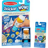 Наклейка, набор Melissa & Doug Sticker WOW! Astronaut, синий цв.