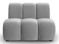 Modulinė sofa Micadoni Home Lupine Velvet, pilka sp., 90 x 87 cm x 70 cm