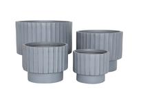 Gėlių vazonas Domoletti LT14879-2S, keramika/molis, Ø 30 cm, pilka sp.
