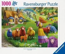 Dėlionė Ravensburger The Happy Sheep Yarn Shop, 50 cm x 70 cm, 1000 vnt., įvairių spalvų
