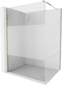 Dušo sienelė Mexen Kioto Walk-in, 130 cm x 200 cm, aukso sp./grūdintas