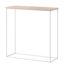 Konsoles galds ADRK Milan, balta krās./brūngans krās., 30 cm x 80 cm x 80 cm