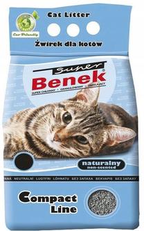 Kasside allapanu Super Benek Compact Line Natural, orgaaniline (tõmbub kokku), 25 l