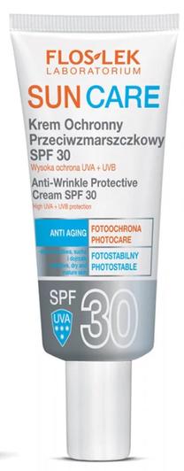 Kremas įdegio priežiūrai veidui Floslek Sun Care Anti-Wrinkle SPF30, 30 ml