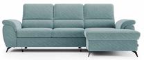 Kampinė sofa - lova Homede Gullo L- Shaped, mėtinė (mint) sp., dešininė, 271 x 101 cm
