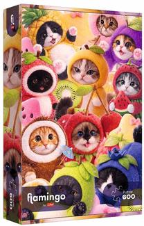 Pusle Trefl Flamingo by Trefl: Fruity Kittens, 60 cm x 40 cm, 600 tk