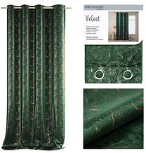 Naktinė užuolaida, su raiščiu Restilo Velvet Lightning, žalia sp., 140 cm x 270 cm
