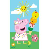 Vaikiškas rankšluostis Peppa Pig RDE-87, mėlyna sp./rožinė sp./žalia sp., 50 cm x 30 cm