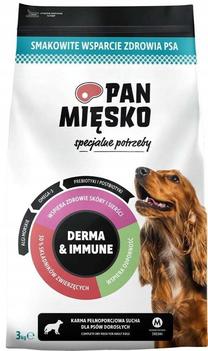 Сухой корм для собак Pan Miesko Derma & Immune, рыба/рис/свинина, 3 кг