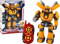 Радиоуправляемый робот Lean Toys Tyran Wasp, 23 см, желтый цв.