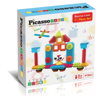 Magnetinis konstruktorius Picasso Tiles Hedgehog Blocks PTB41, 41 vnt., įvairių spalvų