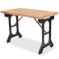 Stalas VLX, ruda sp./juoda sp., 122 cm x 65 cm x 82 cm