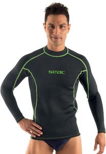 Гидрокостюм Seac Fit Long Man 0110010280080A, черный цв./зеленый цв.
