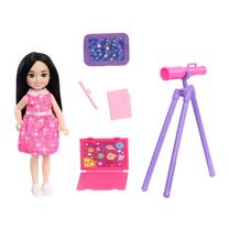 Кукла с аксессуарами Mattel Barbie Chelsea Can Be Astronomer HTK33, 12 см, многоцветный