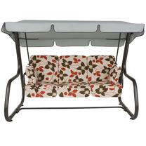 Lauko sūpynės Patio Rimini, ruda sp./raudona sp./pilka sp., 222 cm x 143 cm x 173 cm