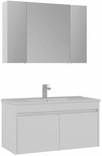 Vannas istabas mēbeļu komplekts Kalune Design Side, matēti balta krās., 45 cm x 100 cm x 52 cm