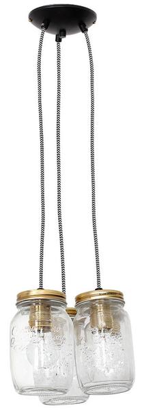 Šviestuvas kabinamas Luminex Jars, E27, 3 x 60 W