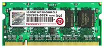Operatiivmälu (RAM) Transcend JetRam JM667QSU-1G, DDR2 (SO-DIMM), 1 GB, 667 MHz