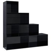 Pastatoma lentyna VLX Sleek & Classic 800664, juoda sp., 160 cm x 24 cm x 155 cm