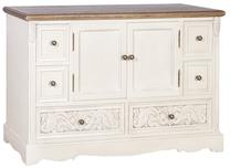 Komoda Home4you Samira Wat, ruda sp./balta sp., 70 cm x 37 cm x 109 cm