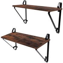 Sieninė lentyna Songmics Storage Rack, ruda sp./juoda sp., 33 cm x 20 cm x 60 cm